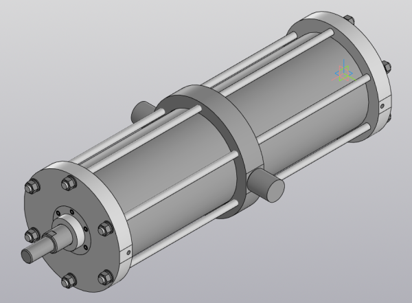 Пневмоцилиндр 2512-400х1300-УХЛ4 ГОСТ 15608-81