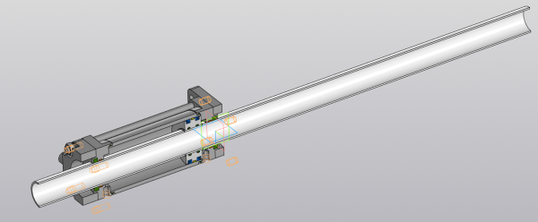 Пневмоцилиндр D-80 мм, ход 140 мм, ПТС.ПЦ.1505.00.000